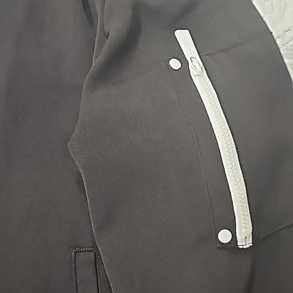 Michael Kors -916 Women's Bomber‎ Jacket Black White Zipper Athleisure XS - Picture 5 of 9